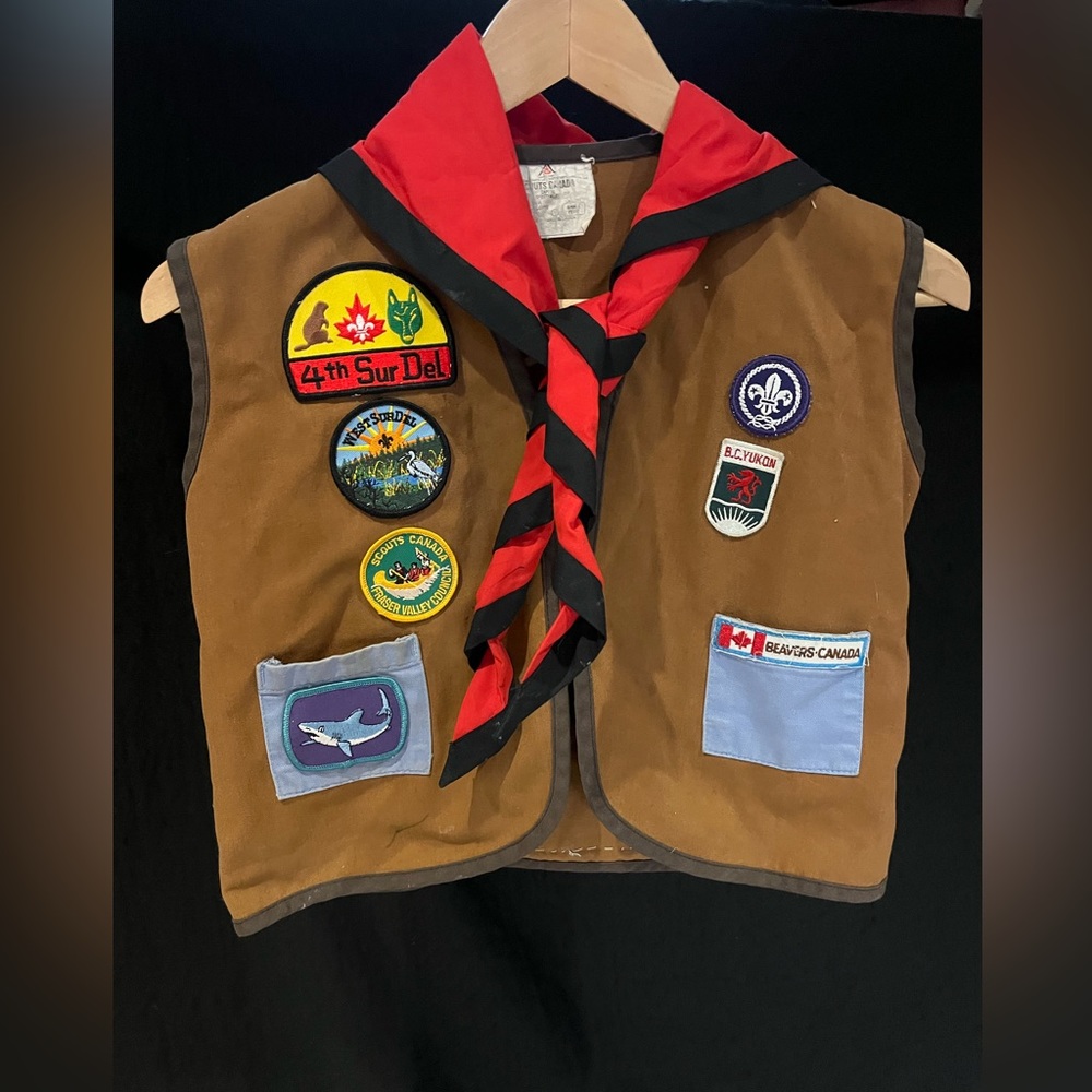 Vintage Beaver Vest, Scarf and hats